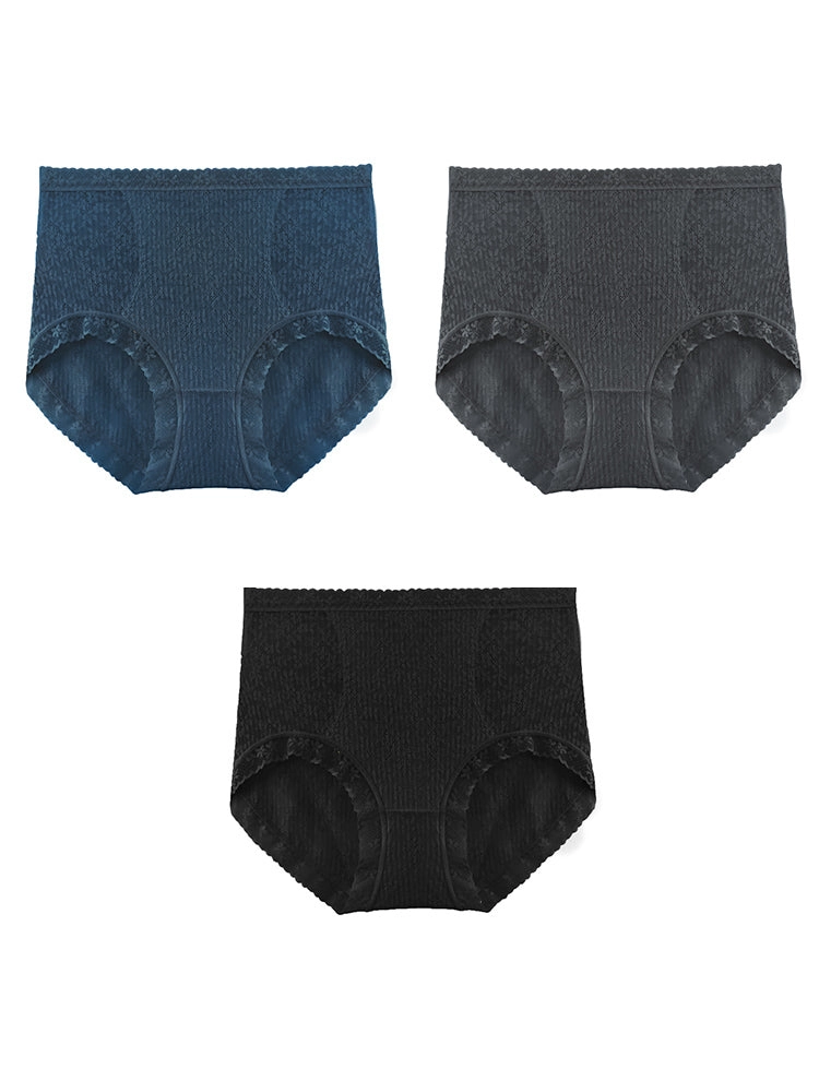 3-Pack Breathable Lace Tummy Control Briefs