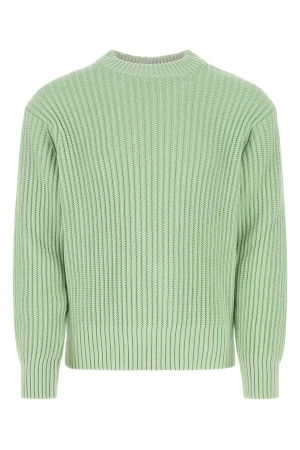 AMI Ribbed Knit Long-Sleeved Jumper