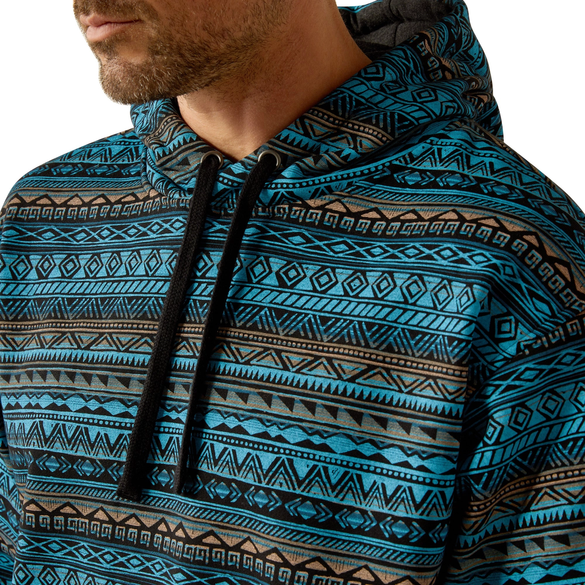 Ariat Mens Aztec Inspired Hoodie Turquoise 10052450