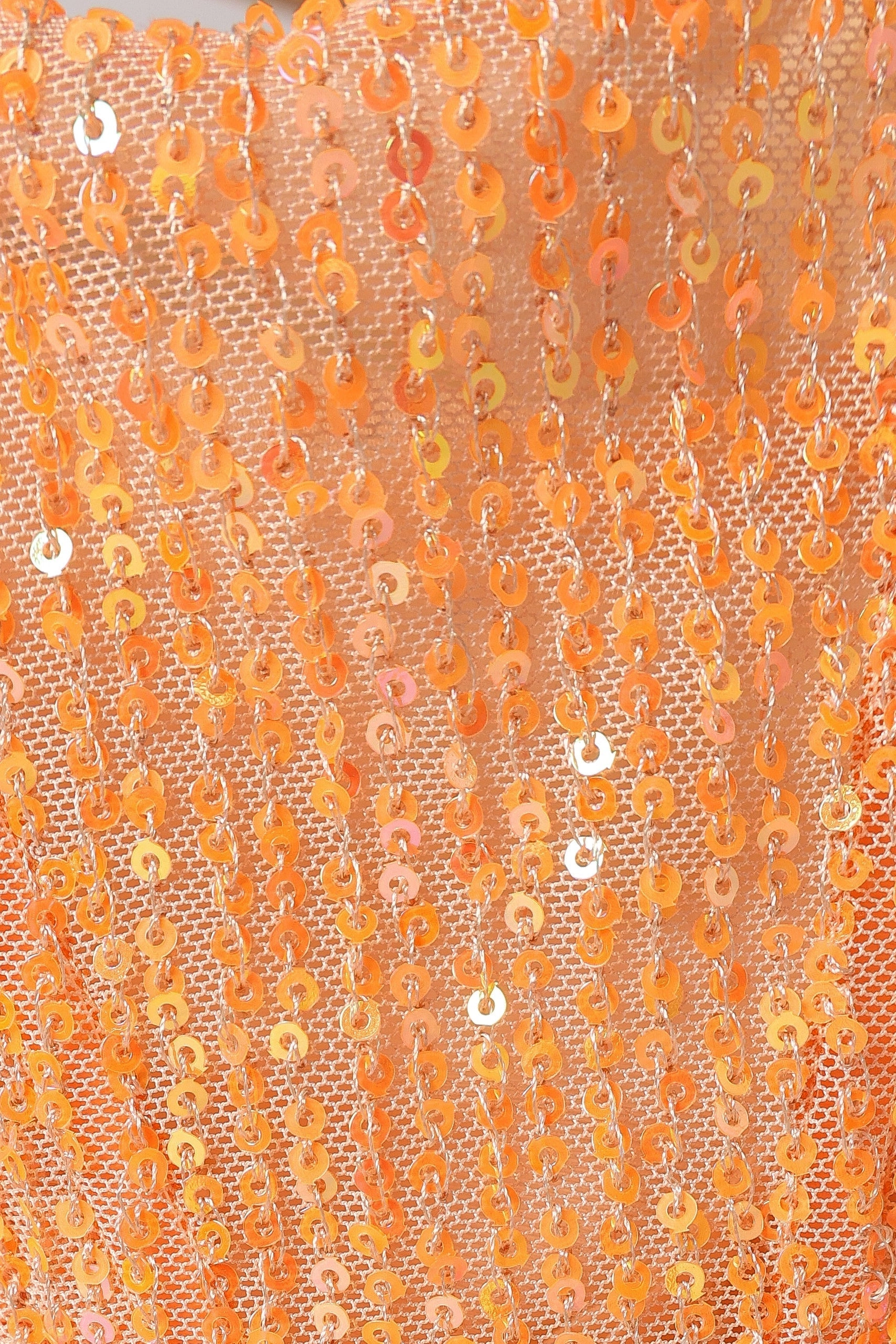 Avril Sequin Mini Dress - Light Orange