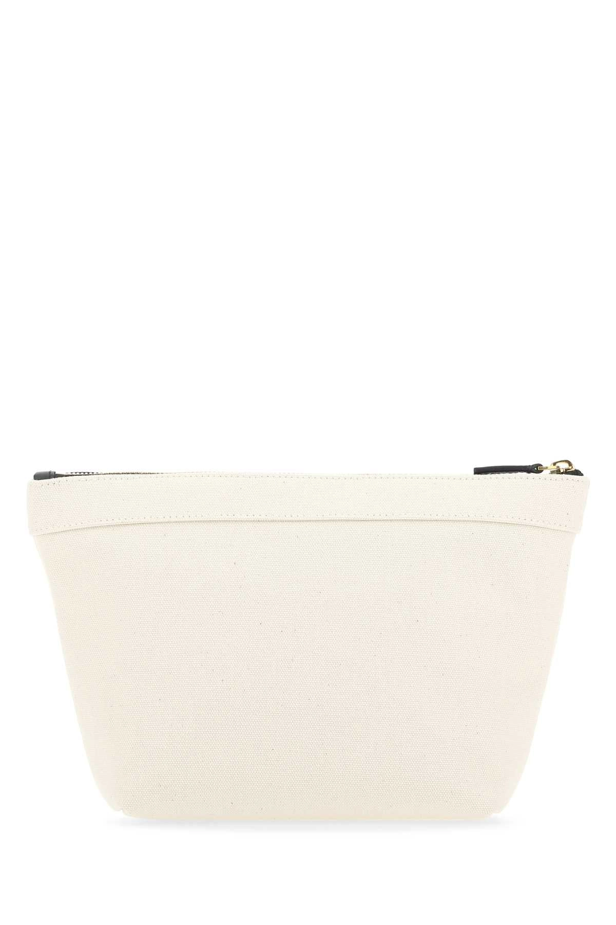 Balenciaga Logo Printed Zipped Clutch Bag