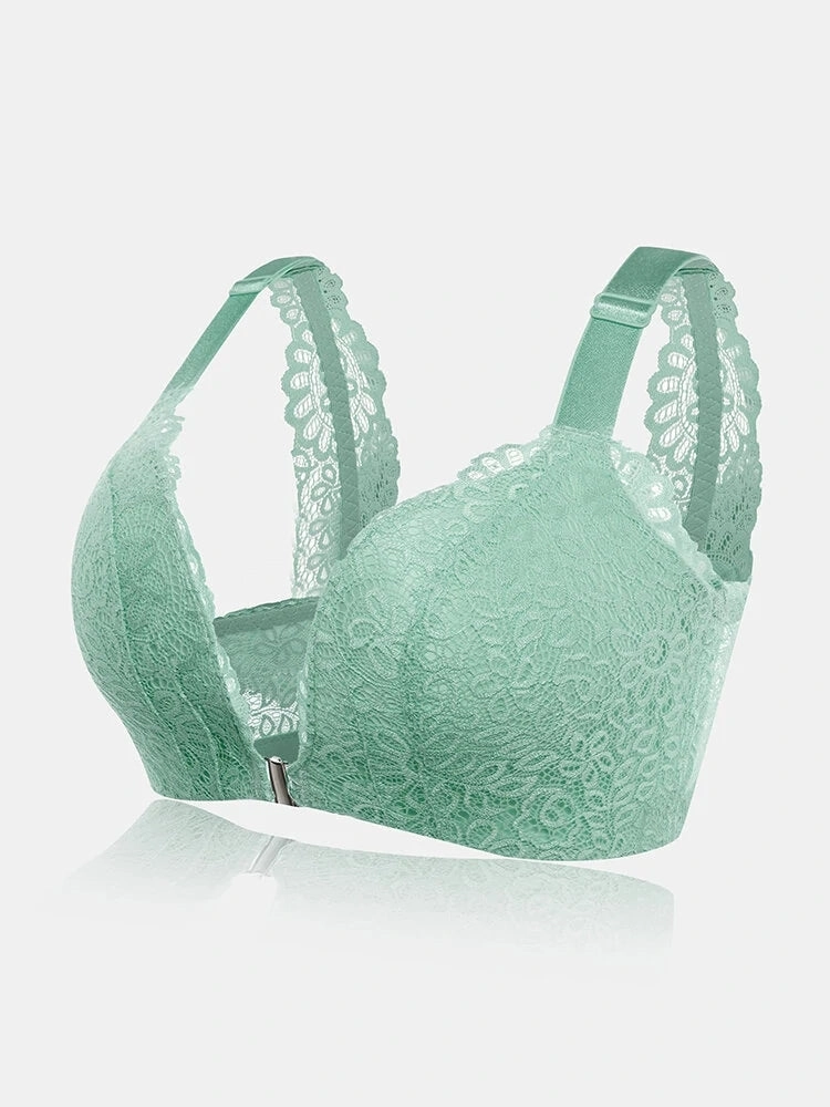 Beauty Back Breathable Sexy Front Close Wire-free Bra