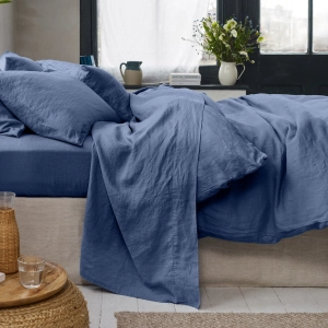 Blueberry 100% Linen Duvet Cover