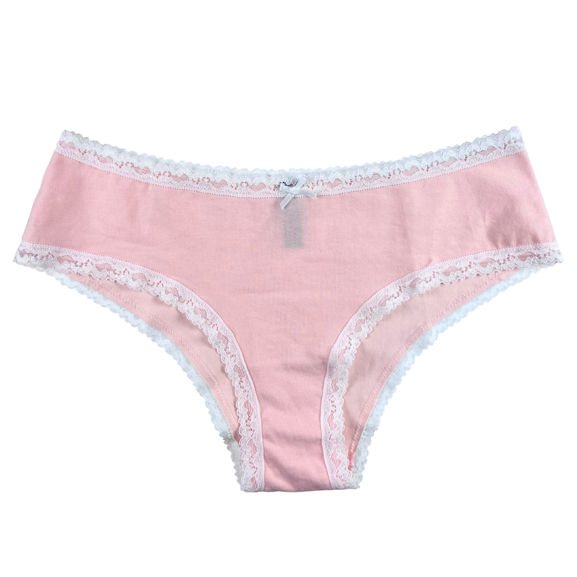 Blush Cotton Lace Trim Hipster