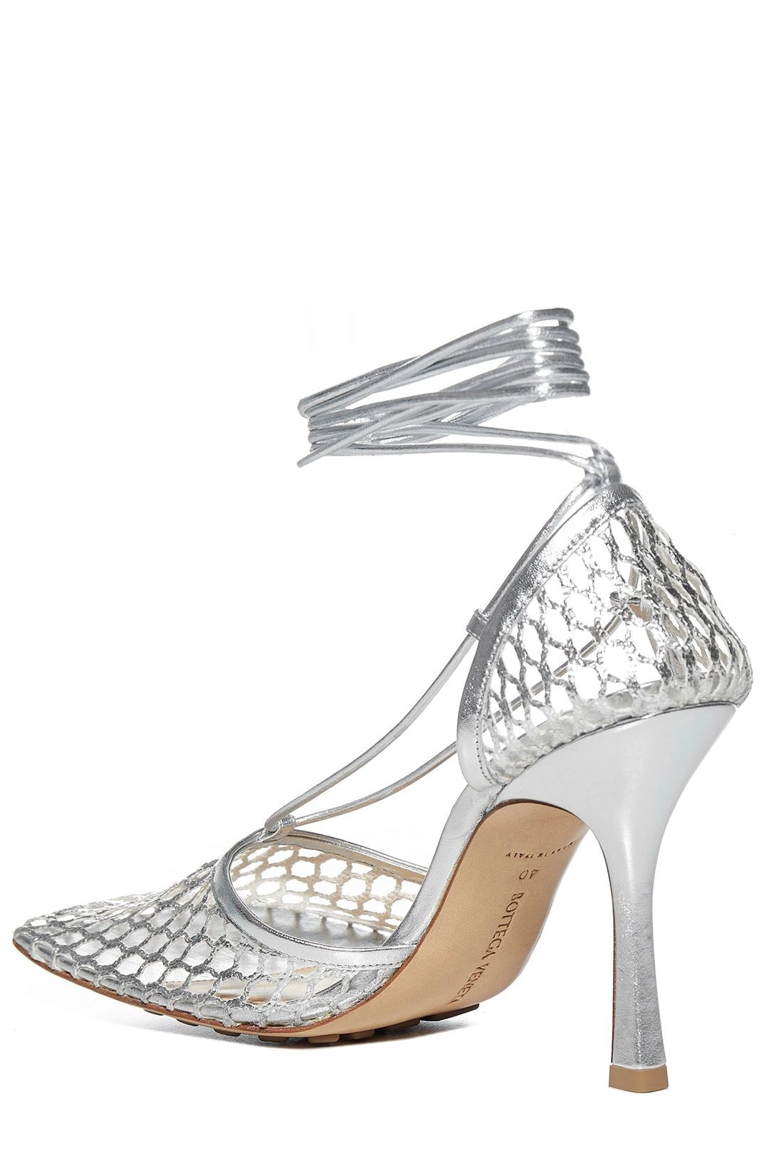 Bottega Veneta Stretch Metallized Mesh Pumps