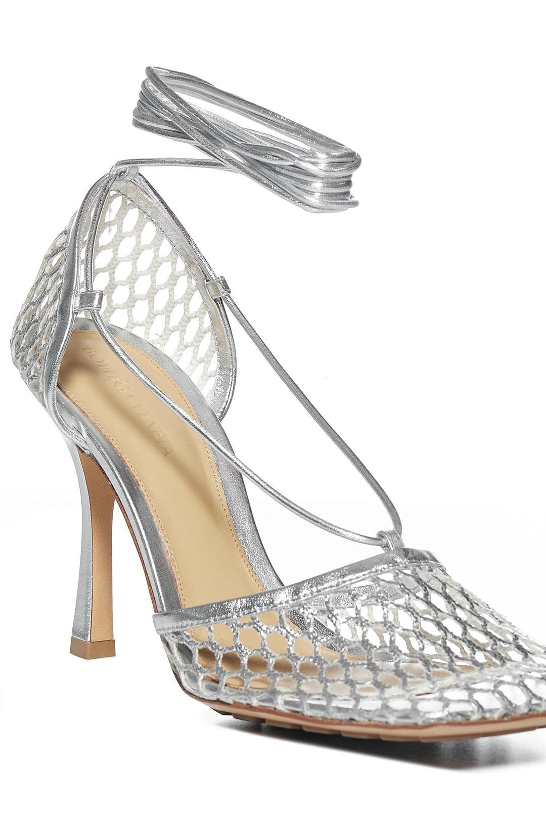 Bottega Veneta Stretch Metallized Mesh Pumps