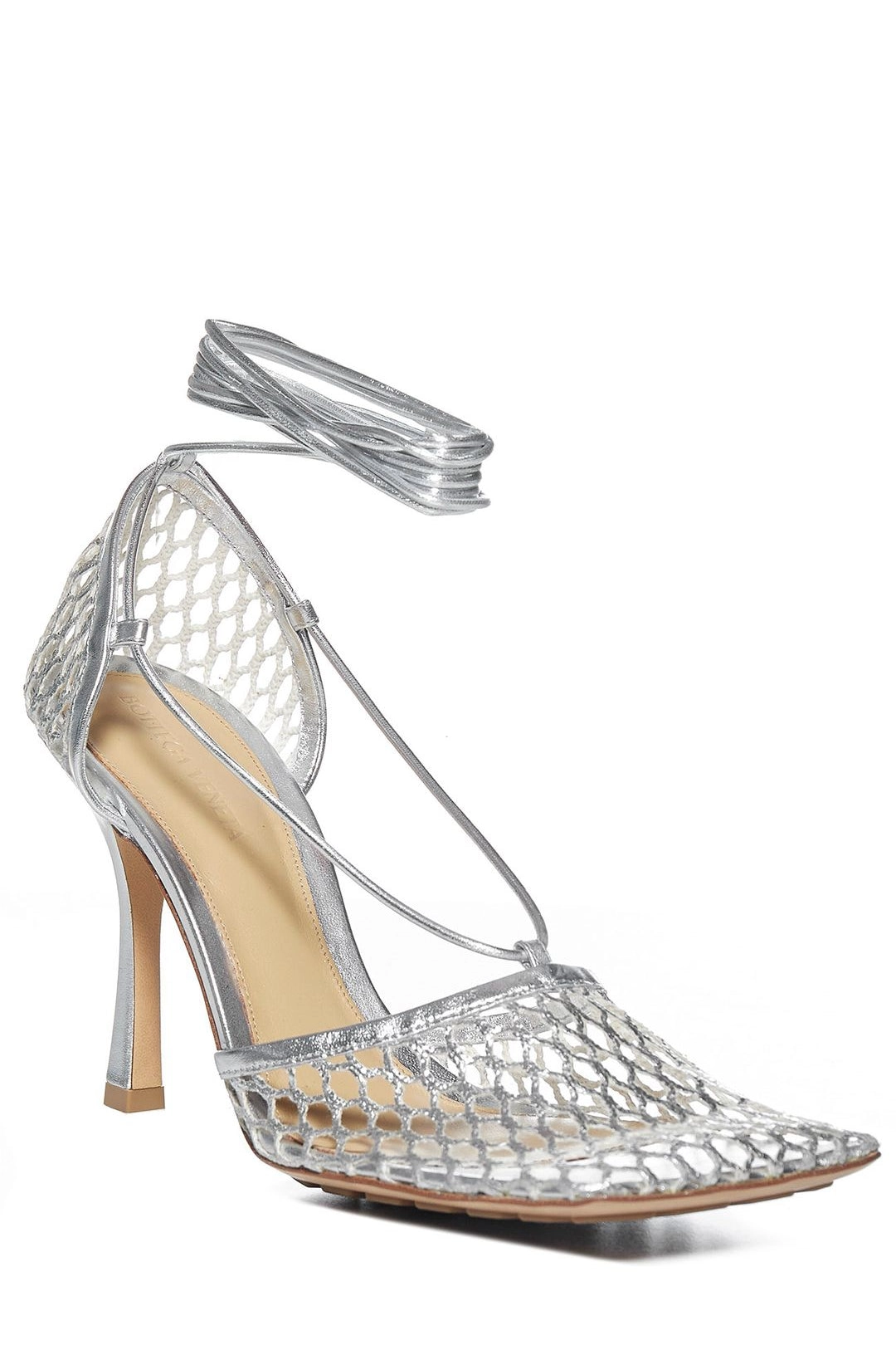 Bottega Veneta Stretch Metallized Mesh Pumps