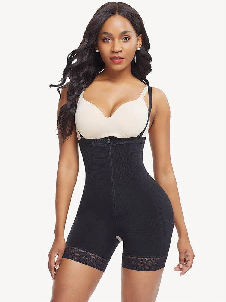 Breathable High Waist Tummy Control Shaperwears with Zipper Steel Buckle