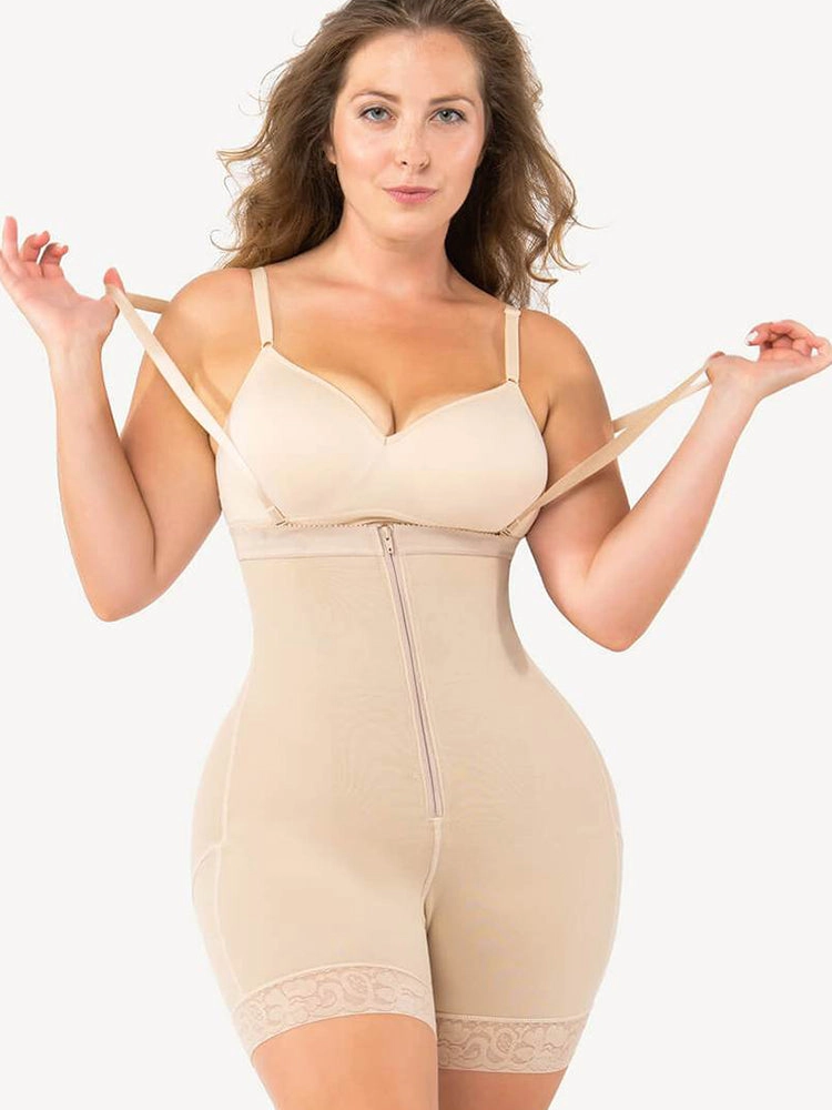 Breathable High Waist Tummy Control Shaperwears with Zipper Steel Buckle
