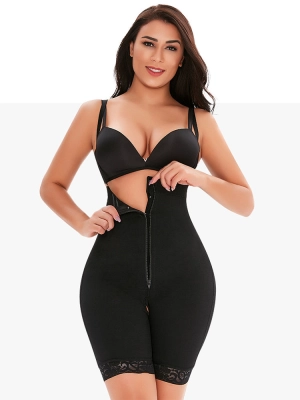 Breathable High Waist Tummy Control Shaperwears with Zipper Steel Buckle