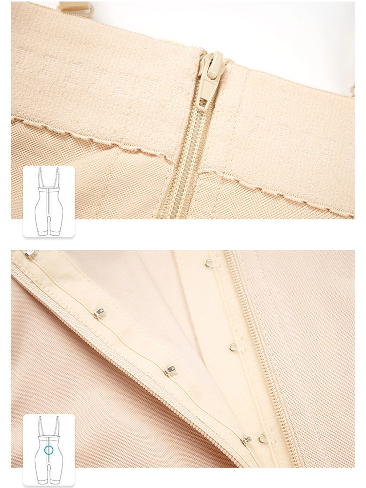Breathable High Waist Tummy Control Shaperwears with Zipper Steel Buckle