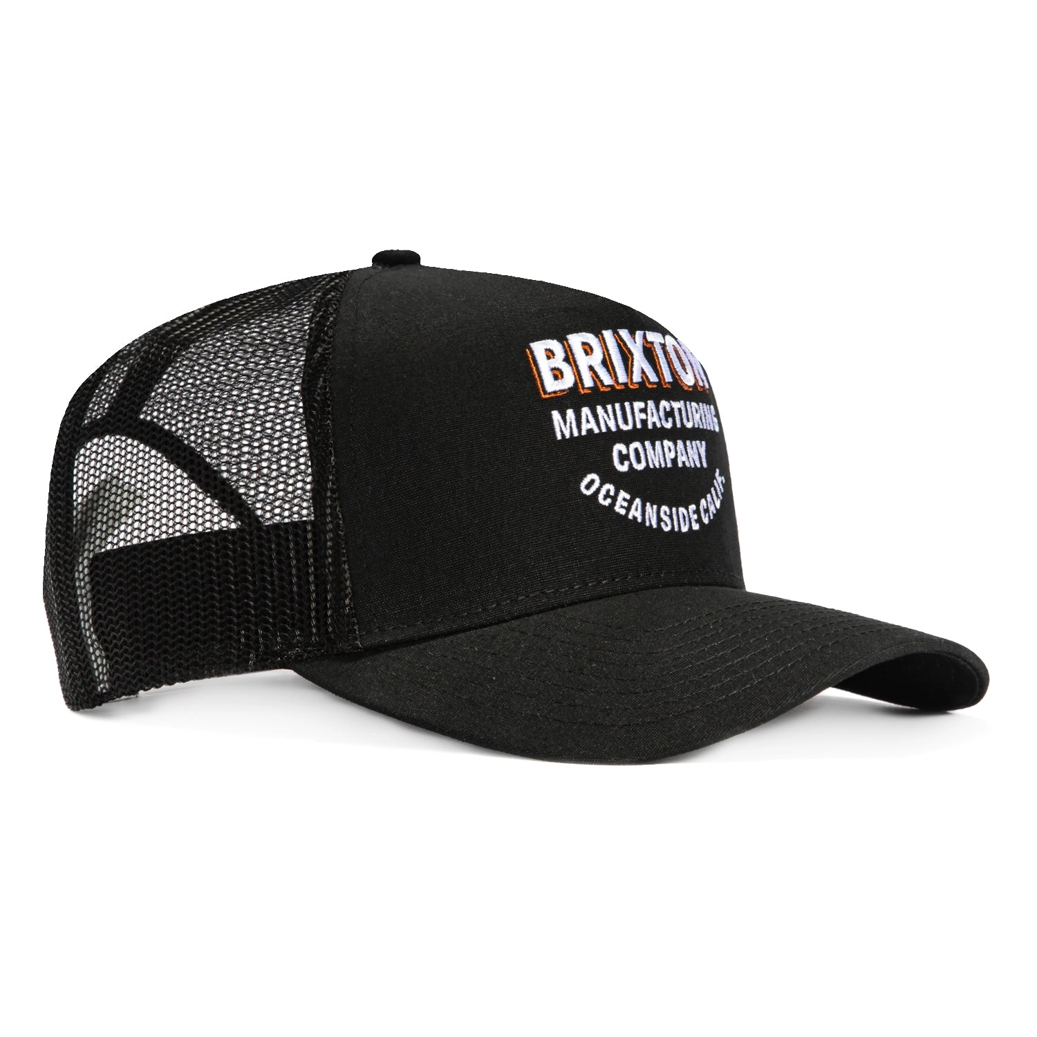 Brixton Redoubt Mesh Snapback Trucker Hat - Black