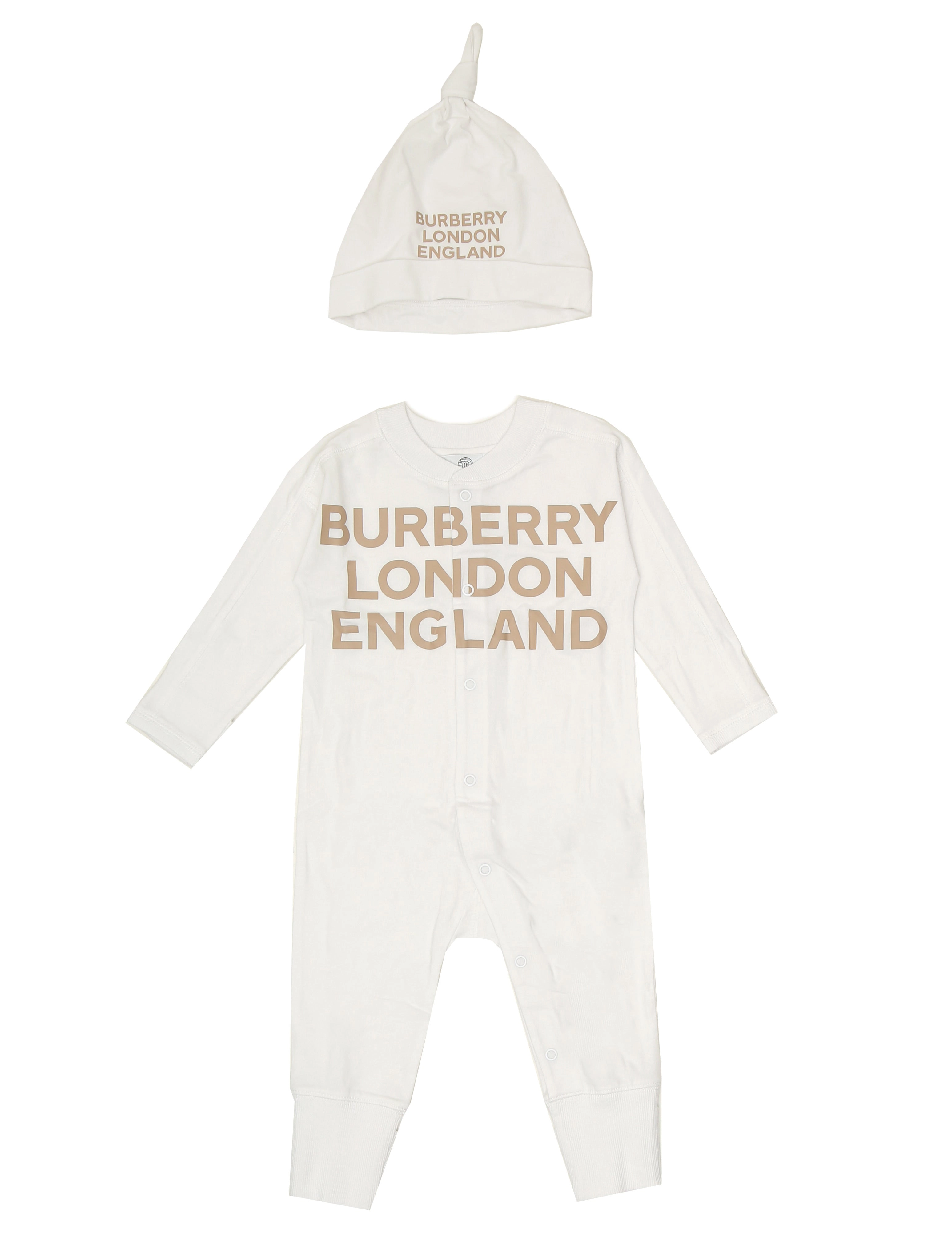 Burberry Kids Logo Printed Baby Onesies Set