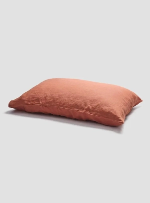 Burnt Orange Linen Pillowcases (Pair)