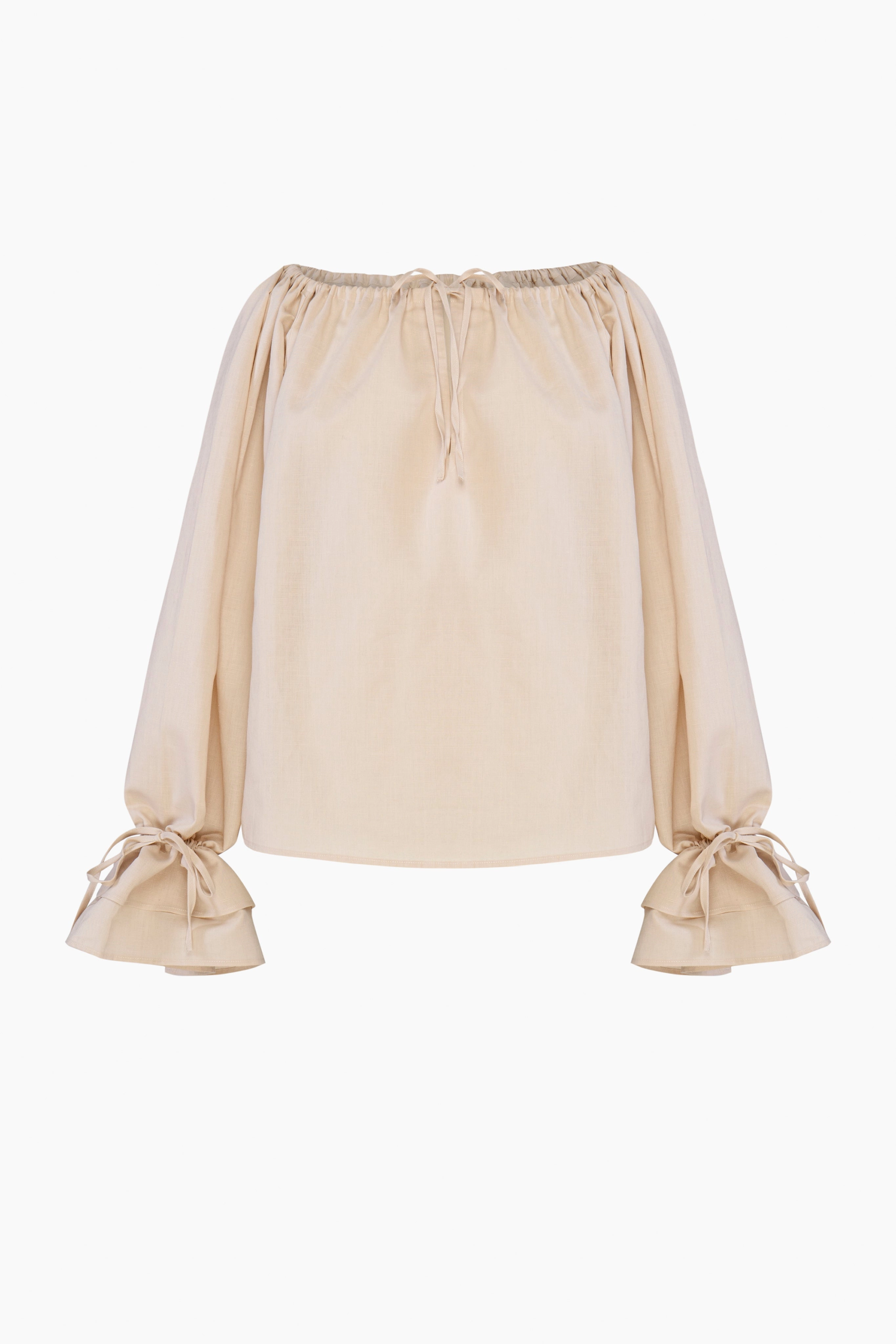 Cha-Cha Lounge Blouse in Beige