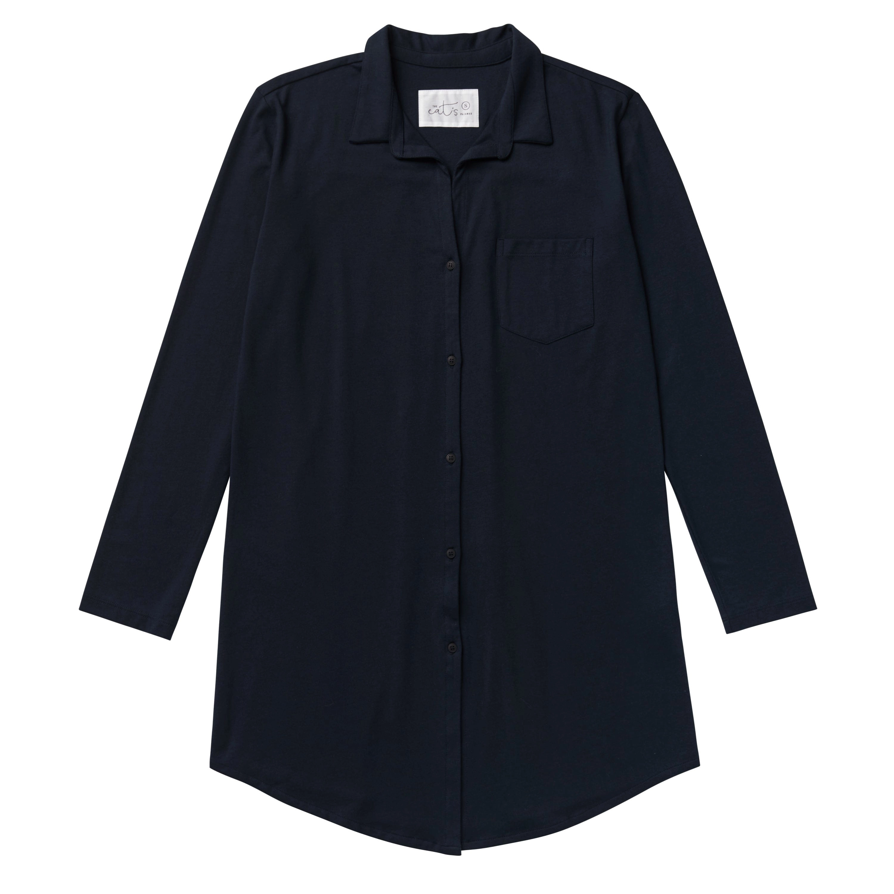 Classic Pima Knit Night Shirt - Midnight