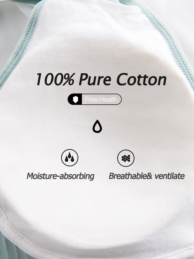 Comfort Cotton Thin Front Button Close Wireless Bra