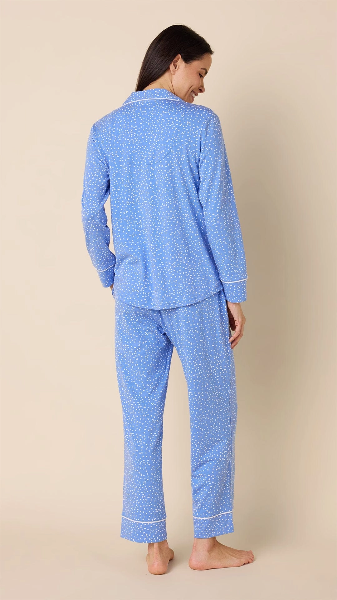 Confetti Dot Pima Knit Pajama - Provence