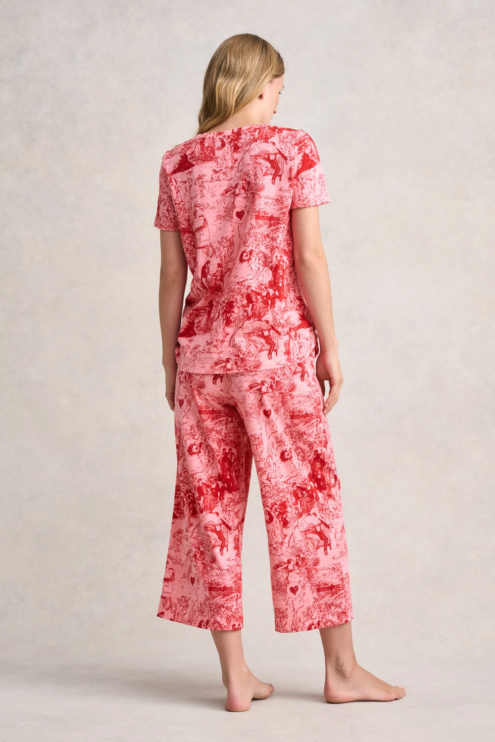 Cotton Ladies PJ Set - Mon Coeur Print