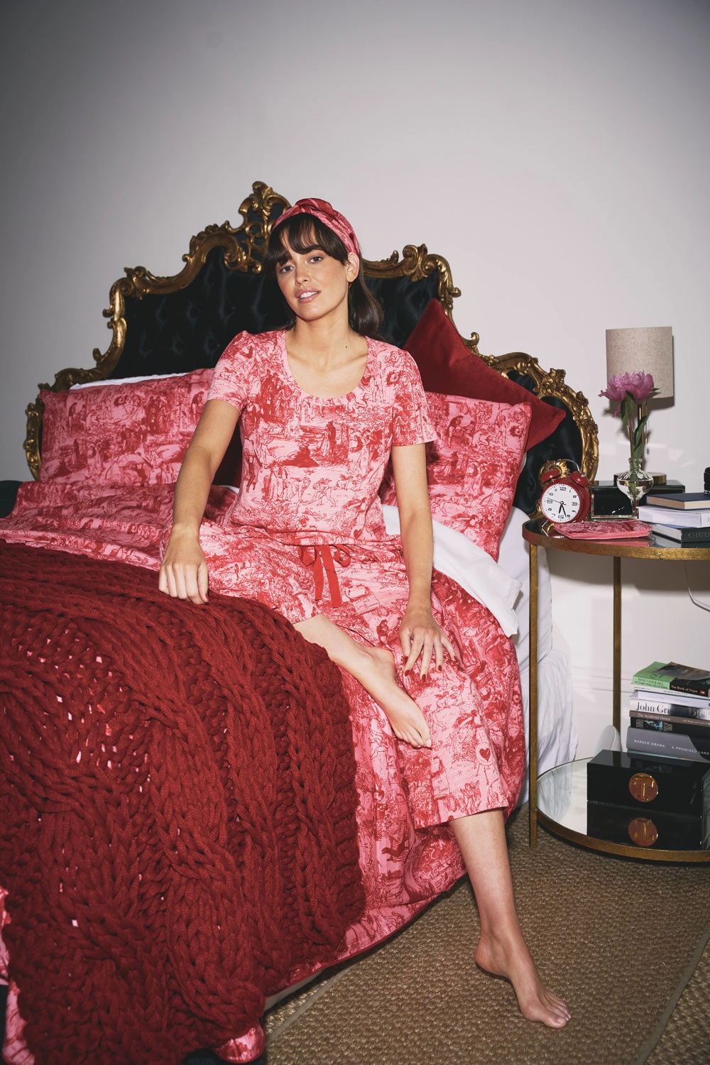 Cotton Ladies PJ Set - Mon Coeur Print