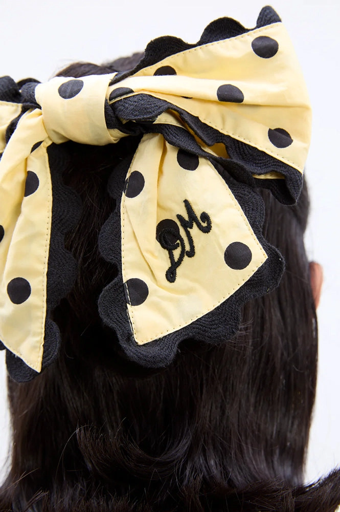 Damson Madder Butter Spot Bow Clip