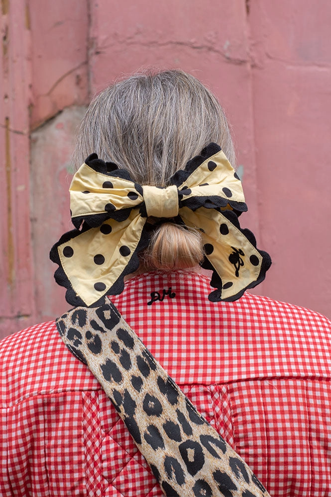 Damson Madder Butter Spot Bow Clip