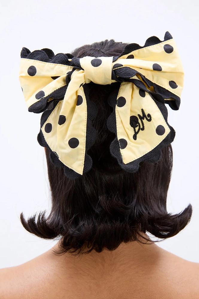 Damson Madder Butter Spot Bow Clip