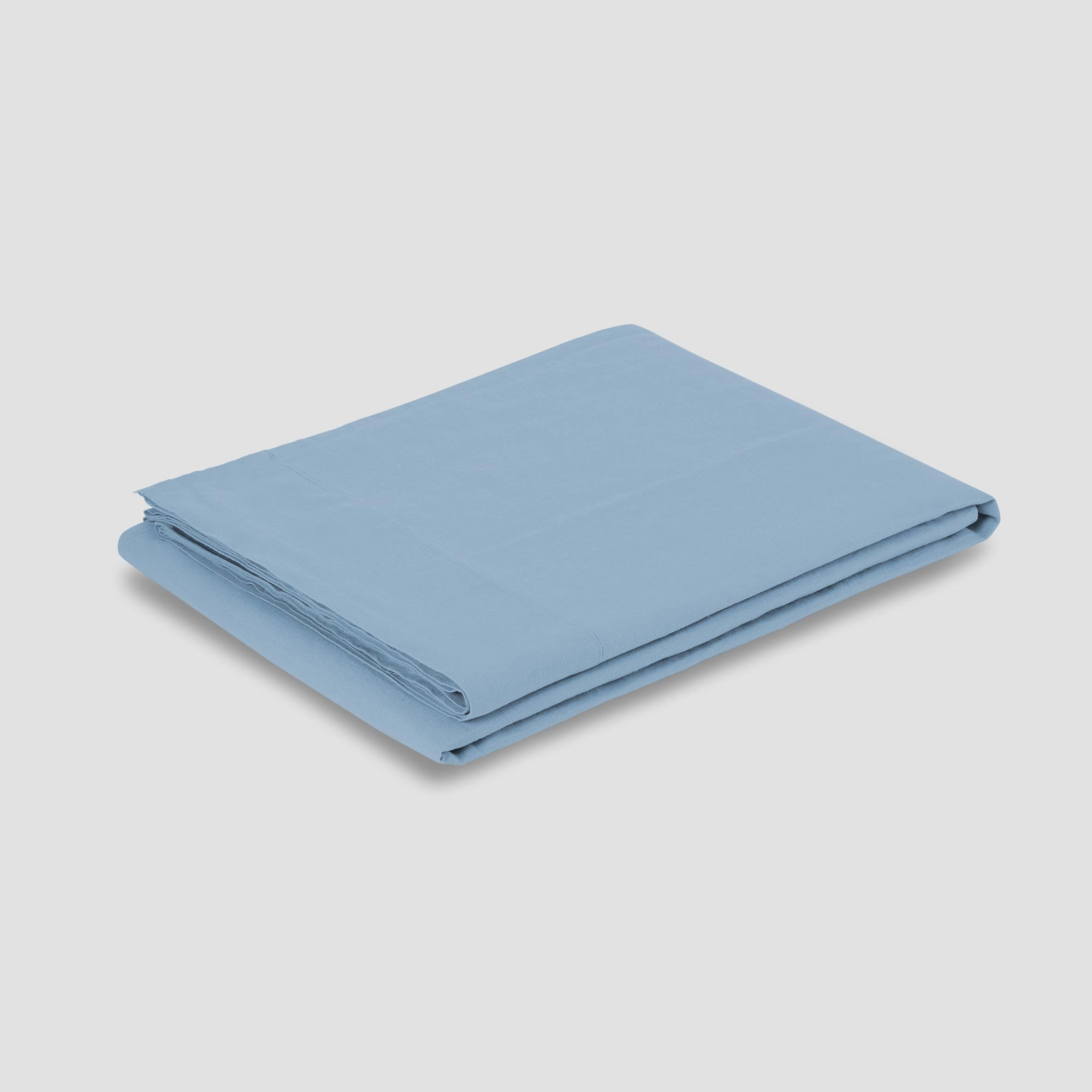 Dusk Blue 100% Linen Flat Sheet