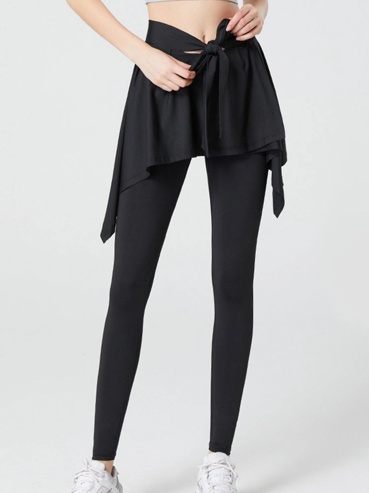 Fake Two Pieces Yoga Outfits Sports Leggings