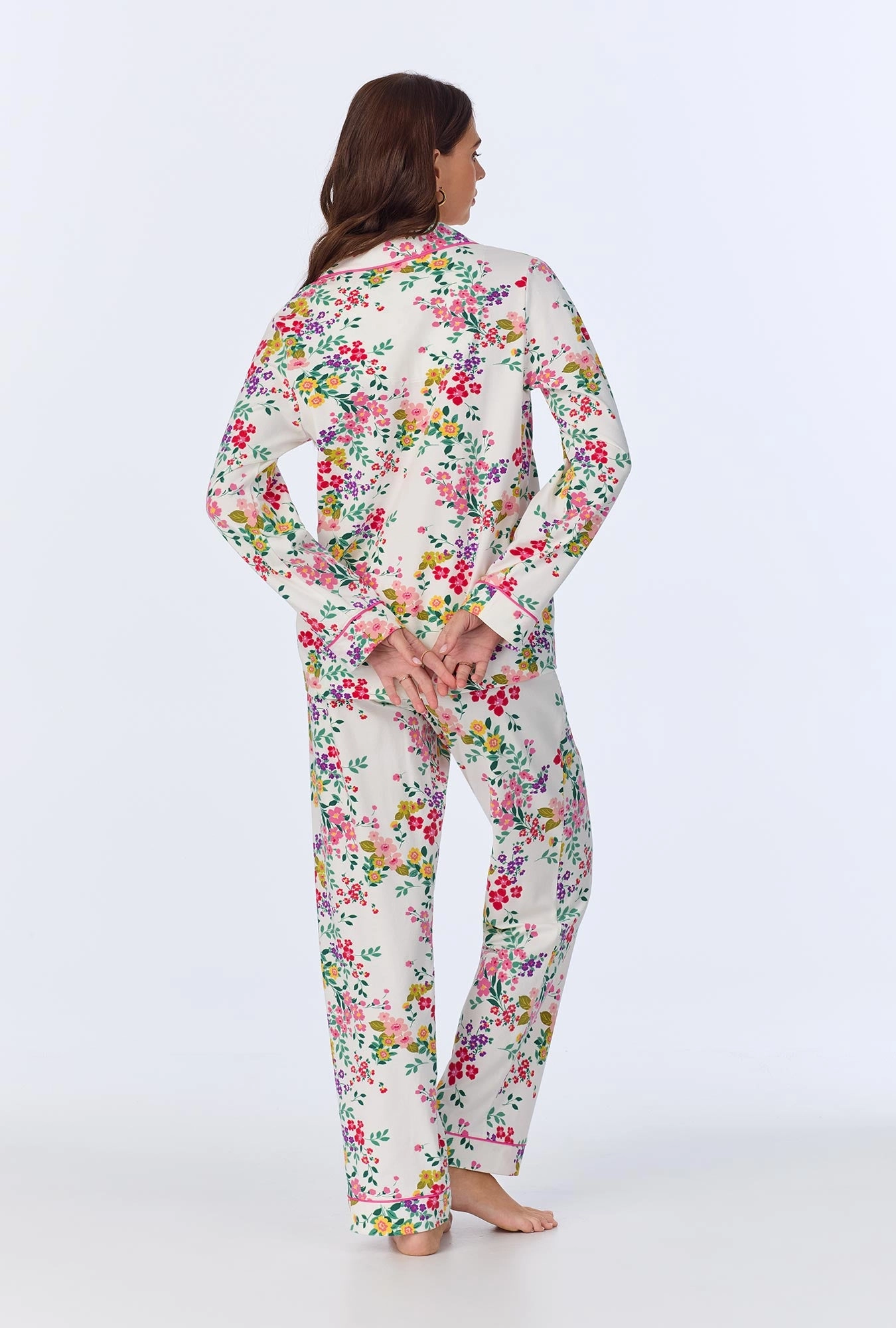 Full Bloom Long Sleeve Classic Stretch Jersey PJ Set