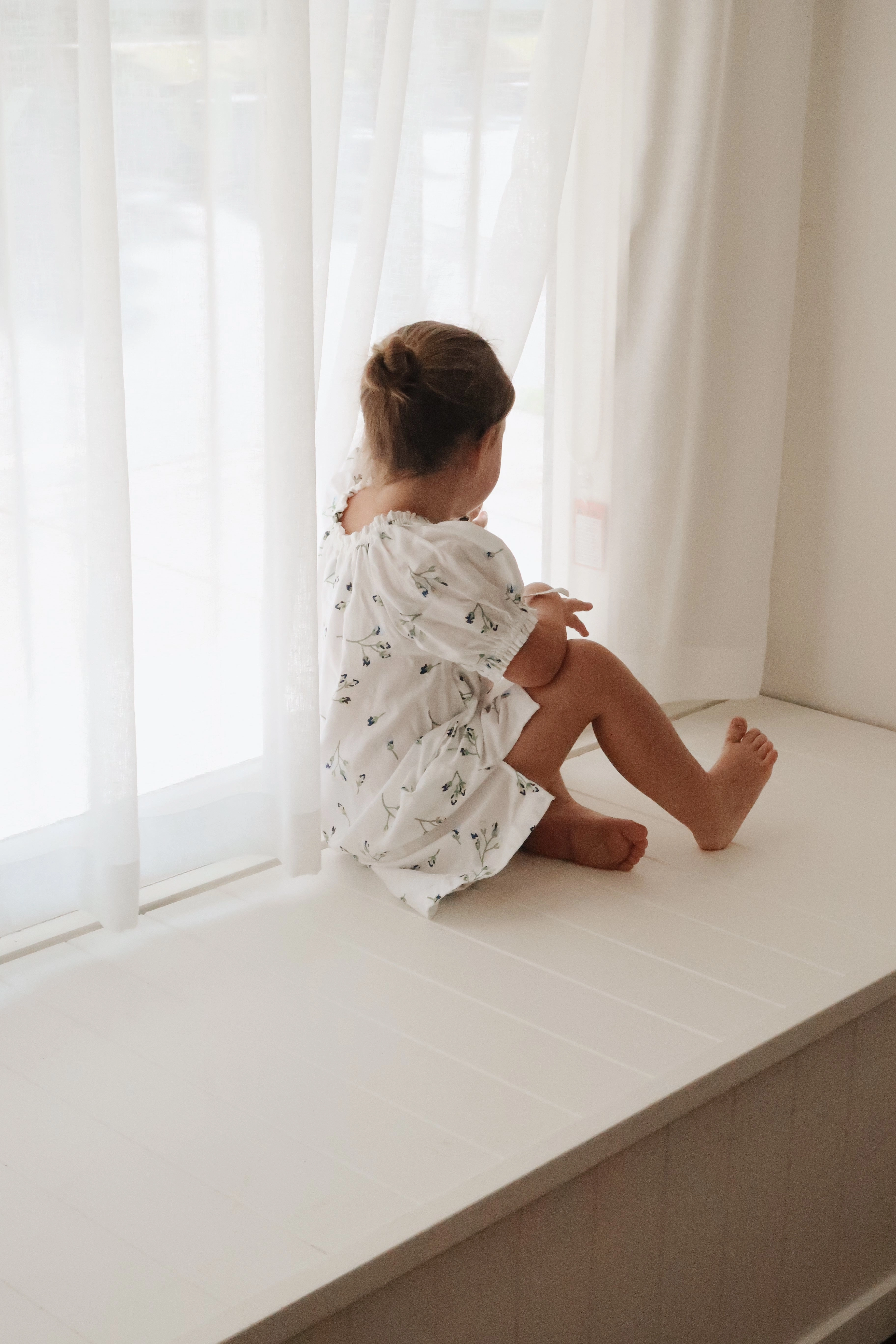 Girls Molly Lounge Dress - Lyocell Linen - Bluebell