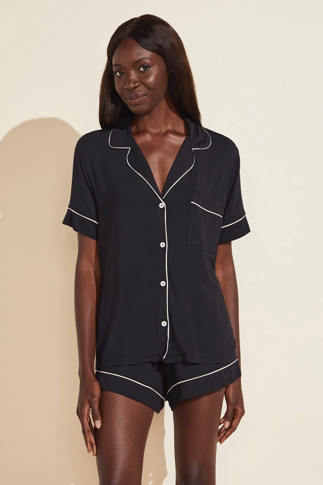 Gisele TENCEL™ Modal Shortie PJ Set | Black/Sorbet