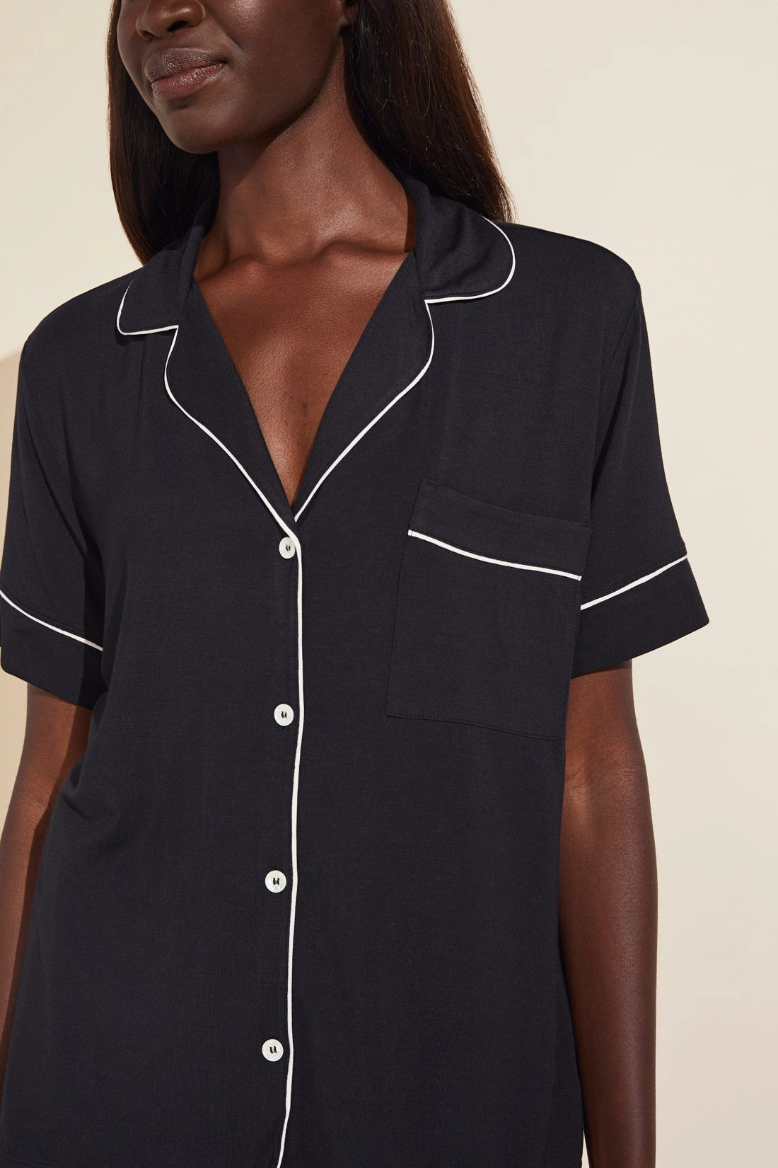 Gisele TENCEL™ Modal Shortie PJ Set | Black/Sorbet