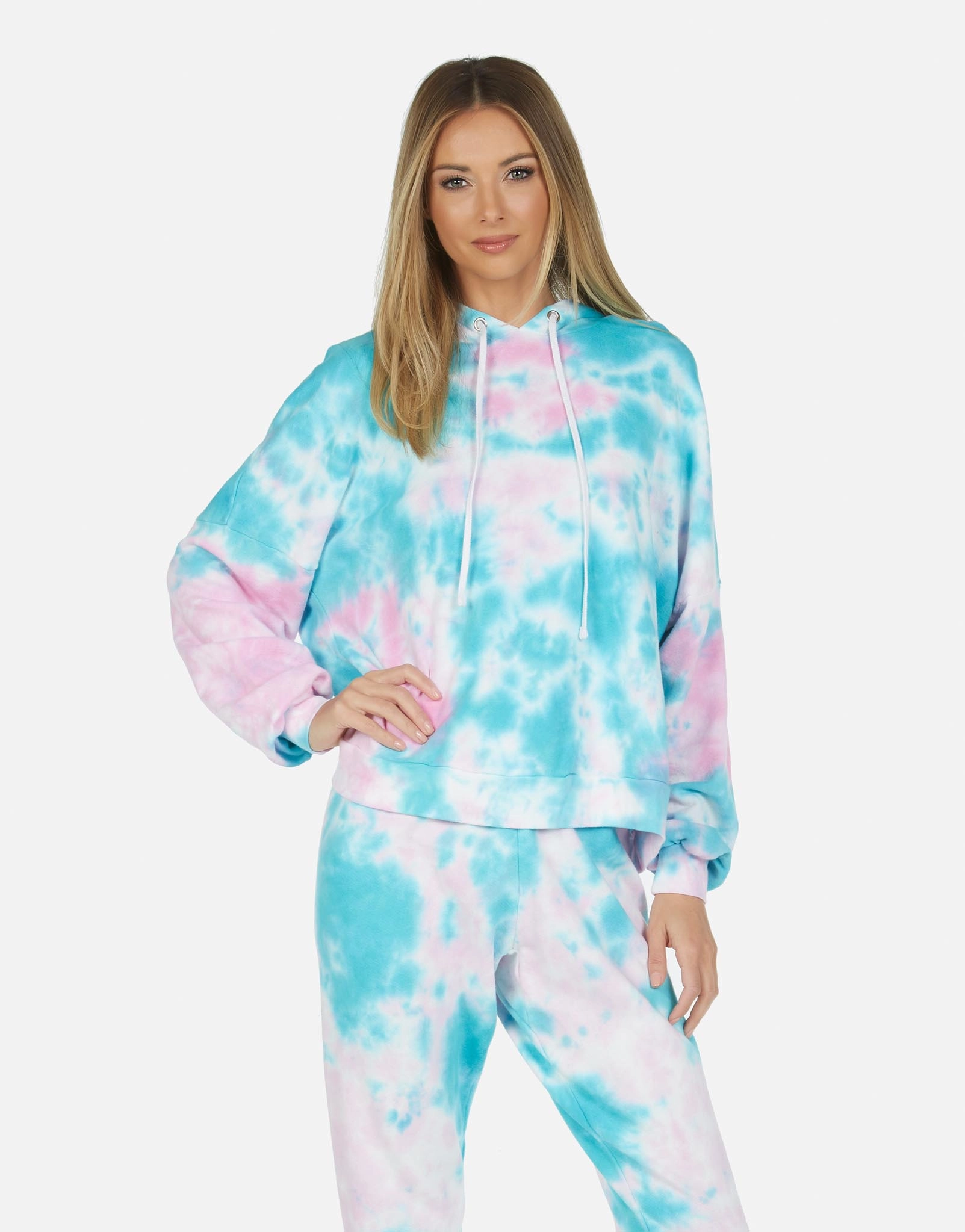 Gower LE Tie Dye Crop Hoodie