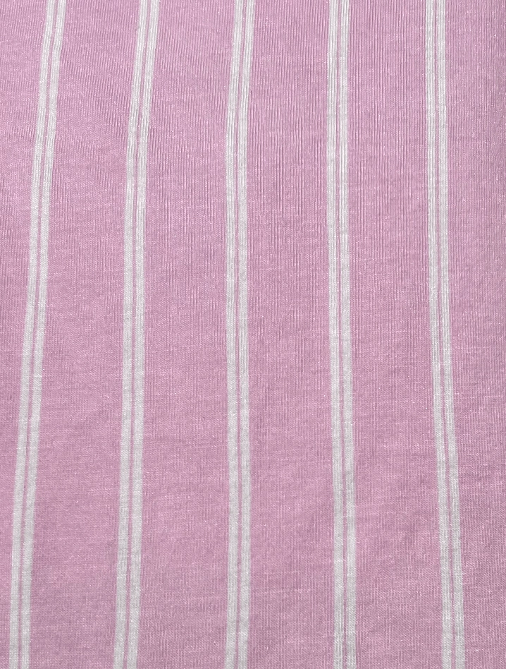 Heritage Stripe Pima Knit Long-Sleeved Pajama - Pink