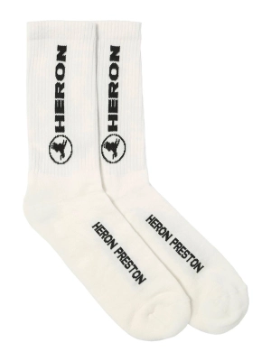 Heron Preston Logo-Intarsia Ribbed Socks