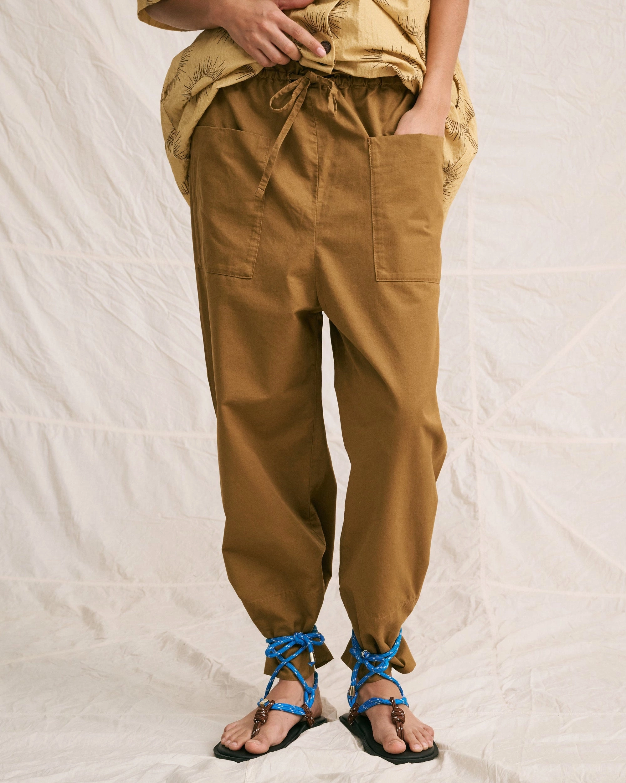 Hod Babakar Bronze Paper Bag Waist Trousers