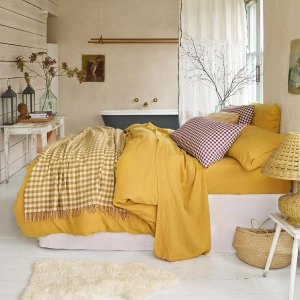 Honey 100% Linen Duvet Cover
