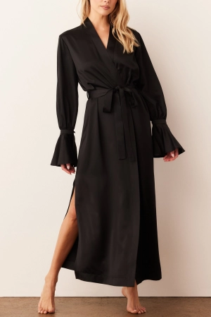 Juliette Cuff Robe | Black