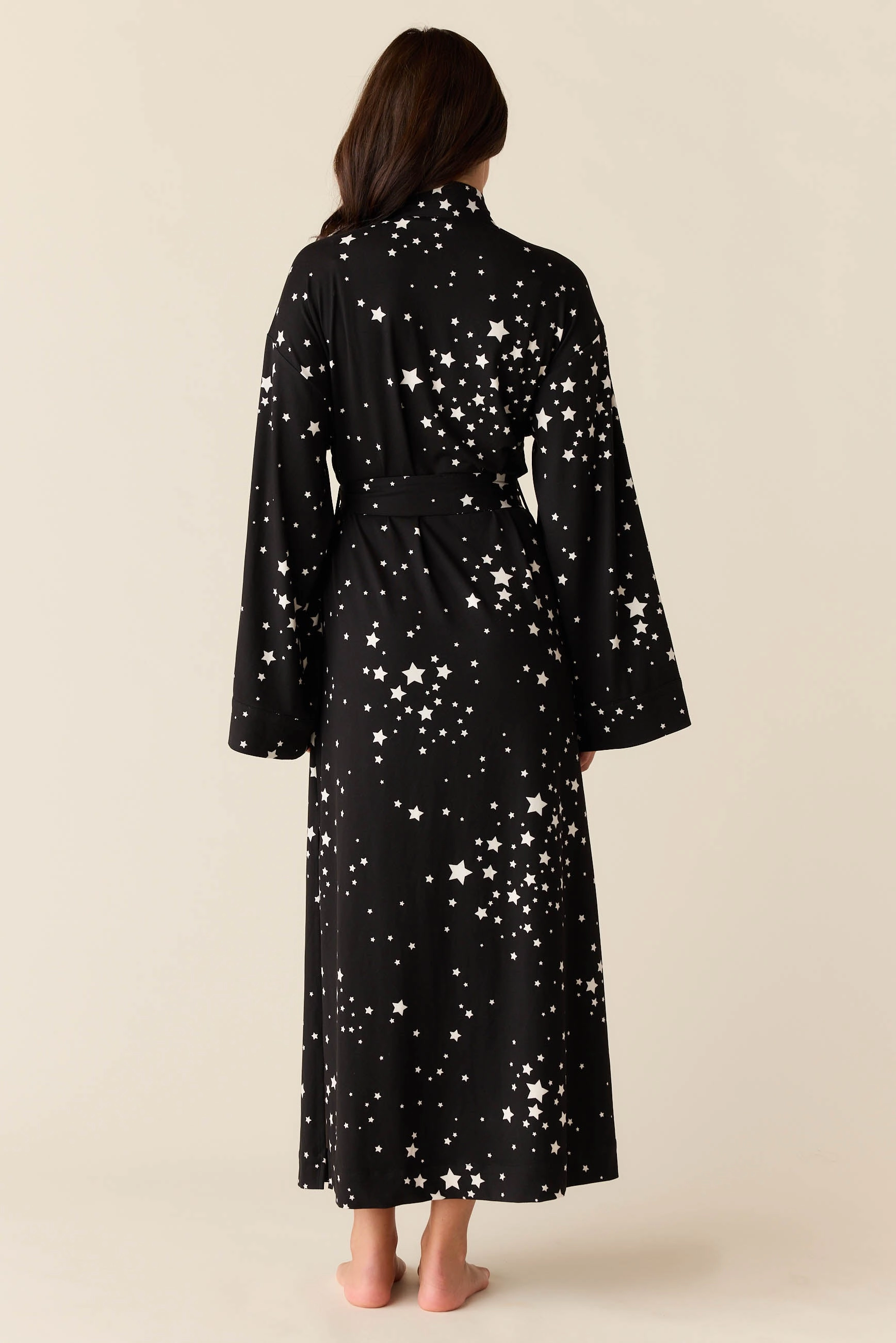 Kaia Kimono Robe | Black Stars