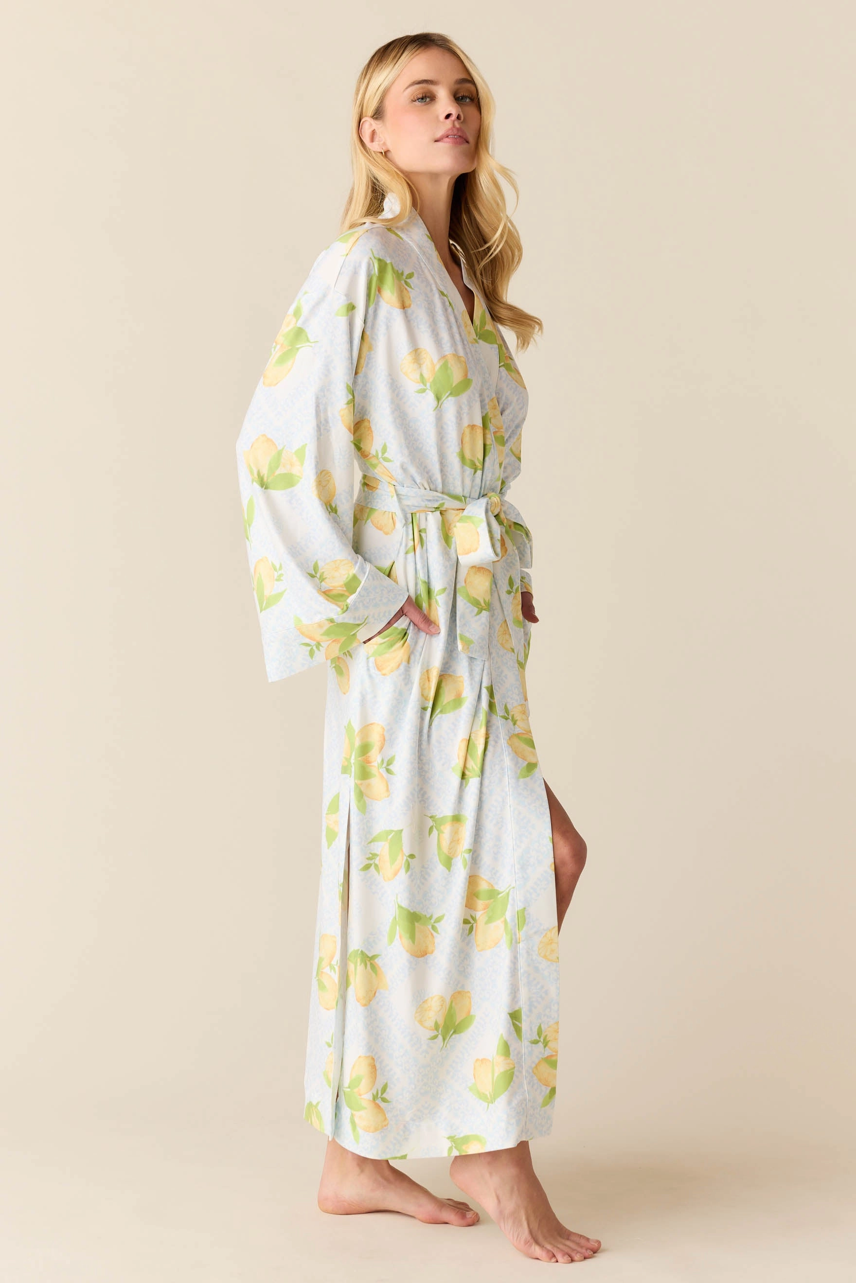 Kaia Kimono Robe | Lemon Spritz
