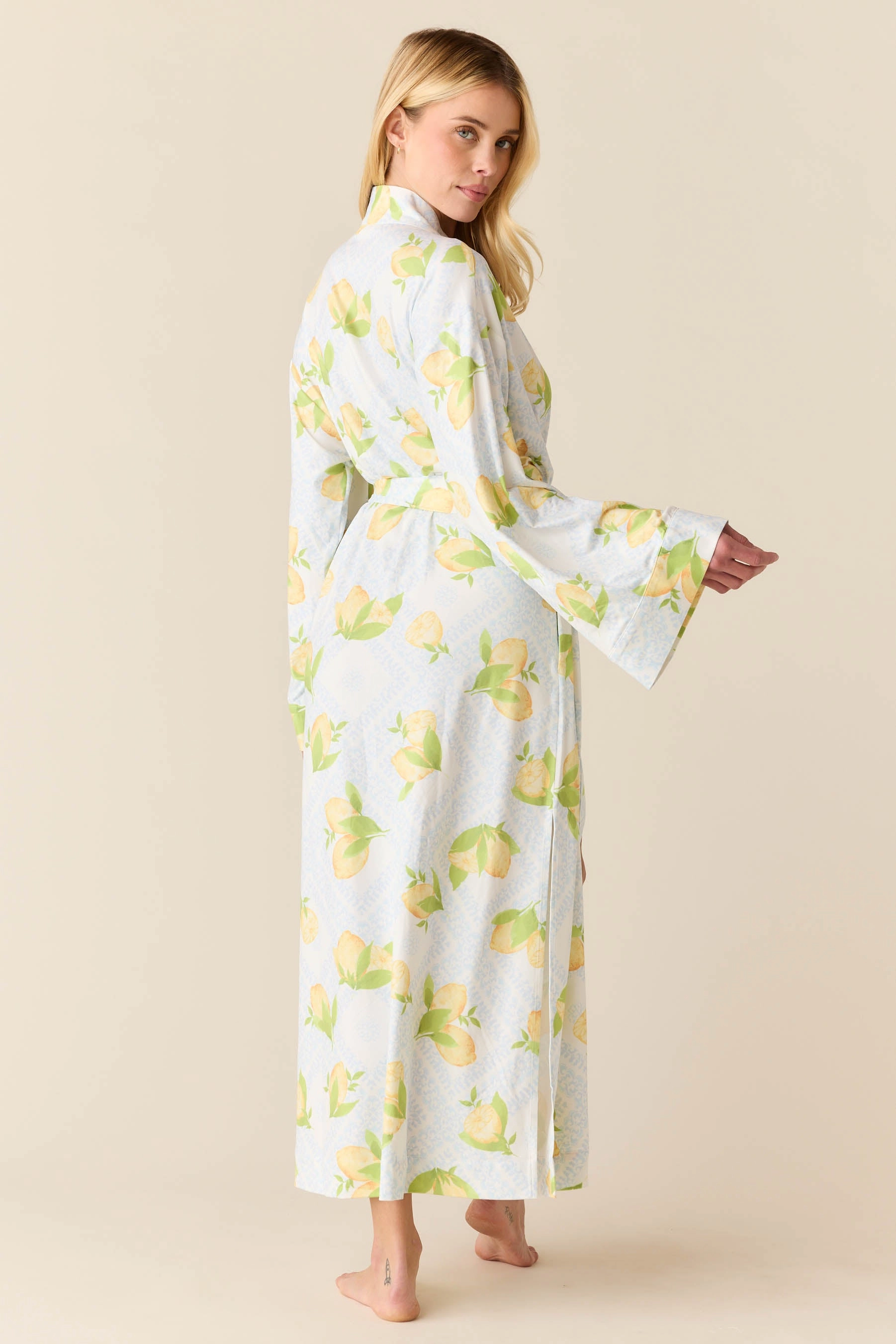 Kaia Kimono Robe | Lemon Spritz