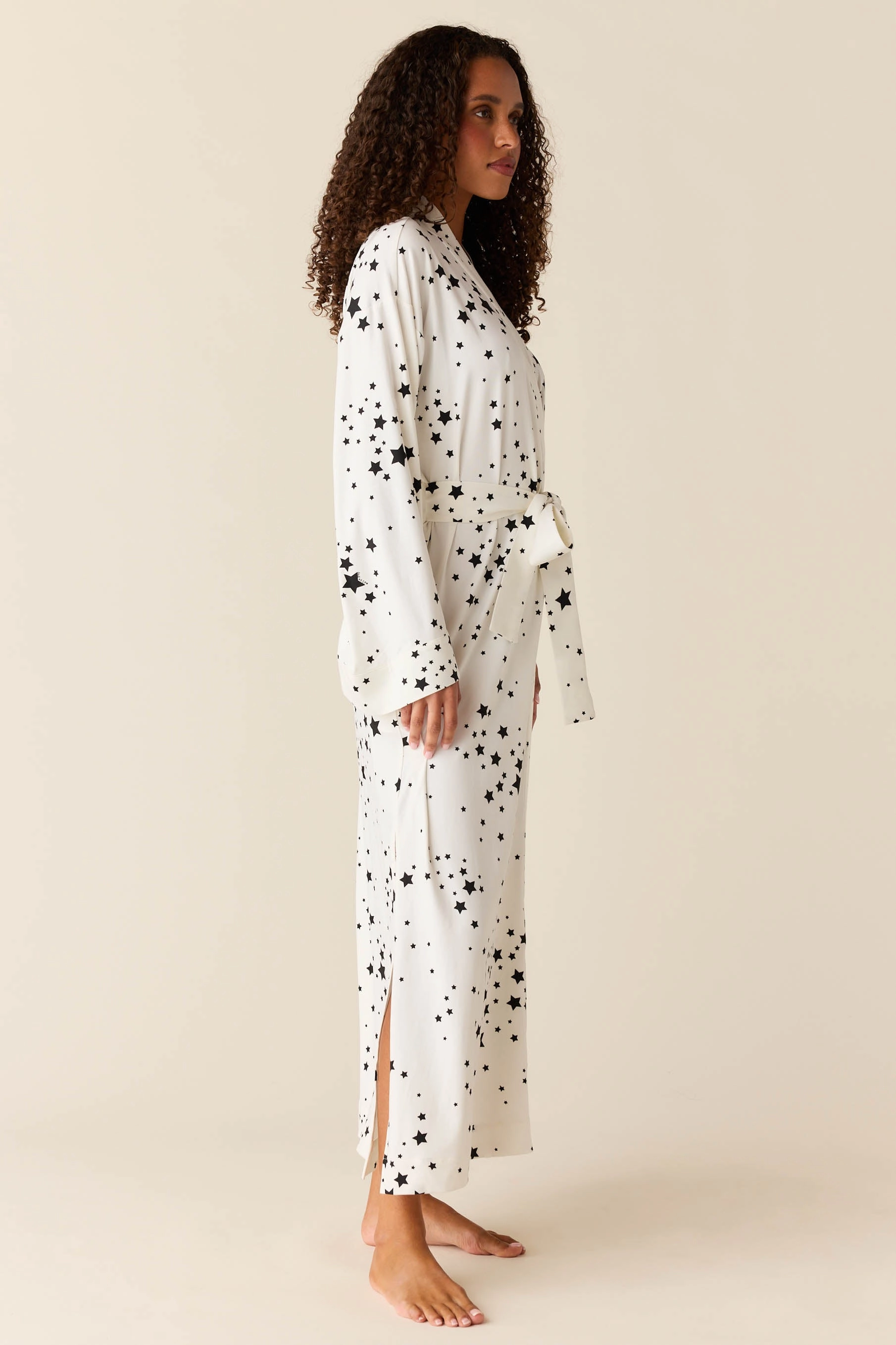 Kaia Kimono Robe | White Stars