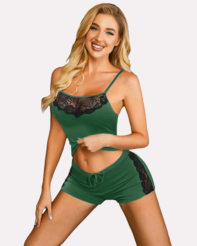 Lace Pajamas Set Shorts Sets (DE Only)