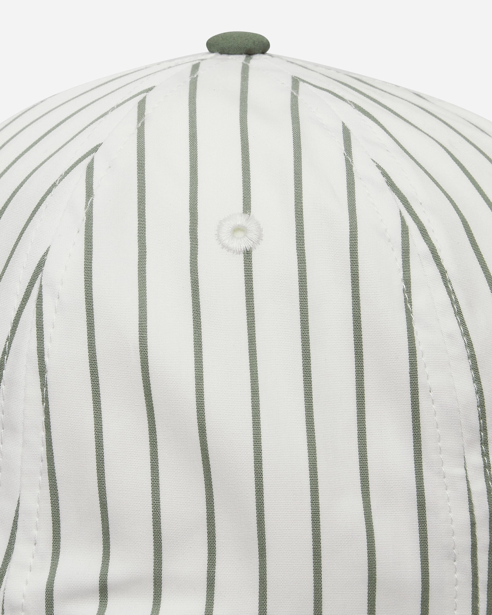 Linus Stripe Cap Park / White