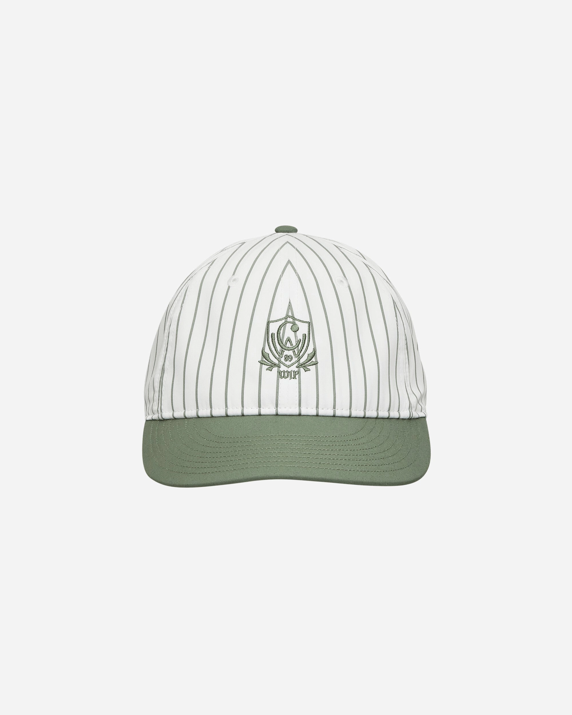 Linus Stripe Cap Park / White
