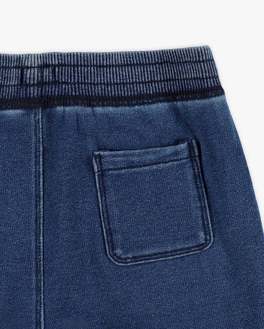 Little Boy Indigo Brushed French Terry Short