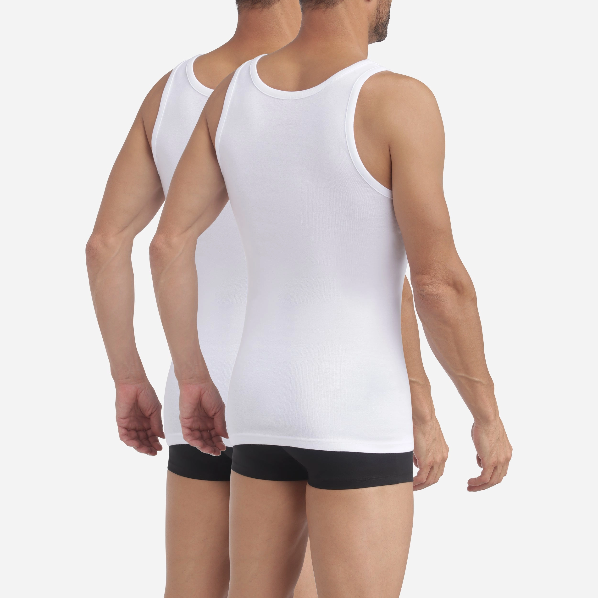 Lot de 2 débardeurs homme en coton Blanc EcoDim