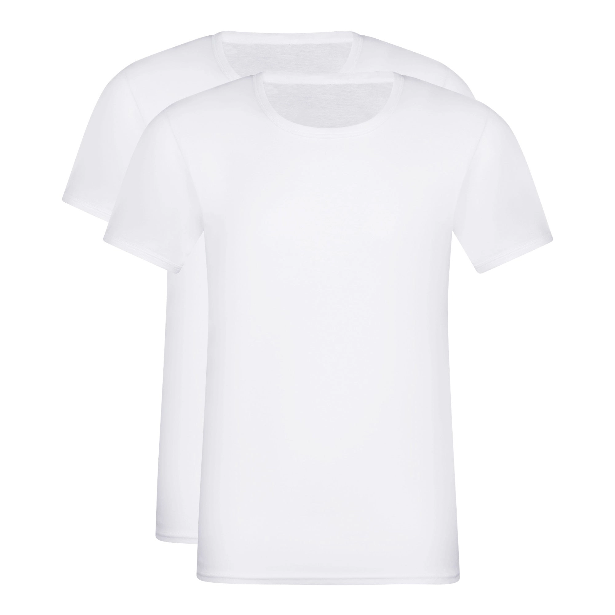 Lot de 2 t-shirts homme en coton Blanc à col rond EcoDim