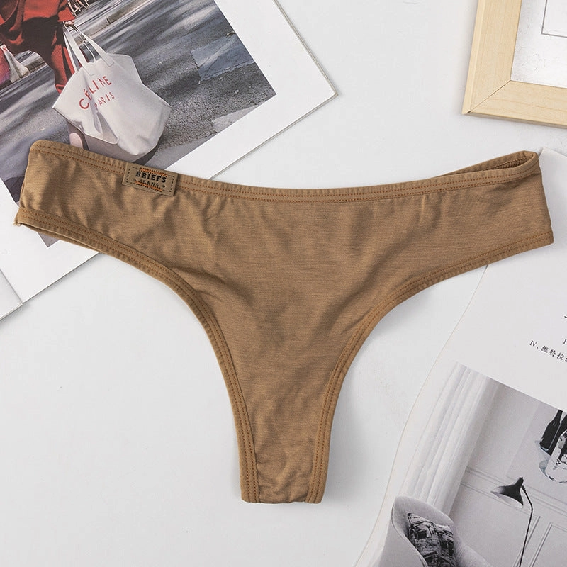 Low-waist ladies briefs one-piece thong breathable